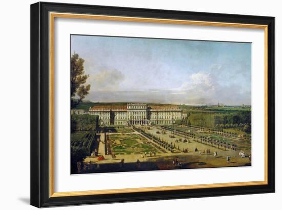 Schönbrunn Palace Viewed from the Gardens, Between 1758 and 1761-Bernardo Bellotto-Framed Giclee Print