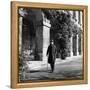 Scholar C.S. Lewis Walking with Cane Near Building at Magdalen College, Oxford University-Hans Wild-Framed Premier Image Canvas