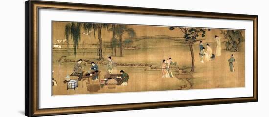 Scholars' Gathering in a Bamboo Garden-Chinese School-Framed Giclee Print