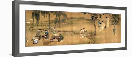 Scholars' Gathering in a Bamboo Garden-Chinese School-Framed Giclee Print