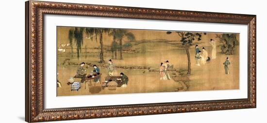 Scholars' Gathering in a Bamboo Garden-Chinese School-Framed Giclee Print