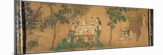 Scholars' Gathering in a Bamboo Garden-Chinese School-Mounted Giclee Print