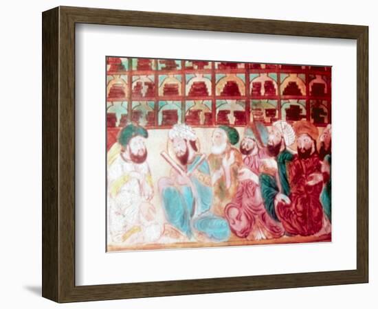 Scholars in the Abode of Wisdom, a science academy, Baghdad, Iraq, 14th century. Artist: Unknown-Unknown-Framed Giclee Print