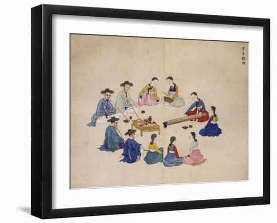 Scholars with Attendants-Kim Junkeun-Framed Giclee Print