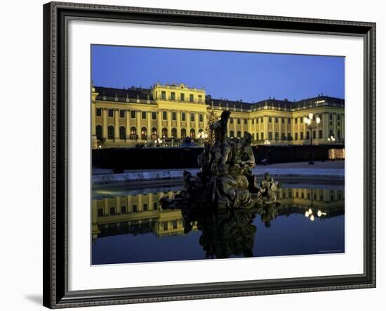 Schonbrunn Palace at Dusk, Unesco World Heritage Site, Vienna, Austria, Europe-Jean Brooks-Framed Photographic Print