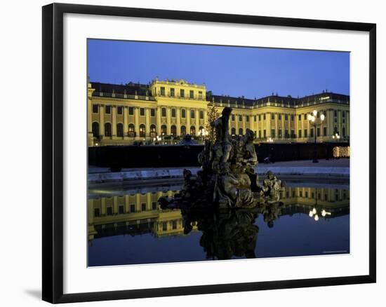 Schonbrunn Palace at Dusk, Unesco World Heritage Site, Vienna, Austria, Europe-Jean Brooks-Framed Photographic Print