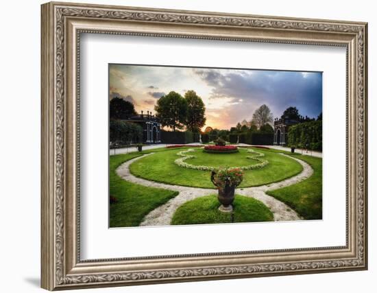 Schonbrunn Palace Garden at Sunset-George Oze-Framed Photographic Print