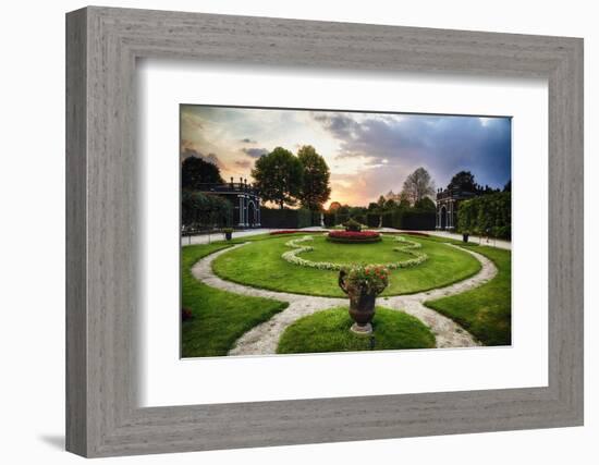 Schonbrunn Palace Garden at Sunset-George Oze-Framed Photographic Print