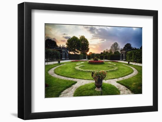 Schonbrunn Palace Garden at Sunset-George Oze-Framed Photographic Print