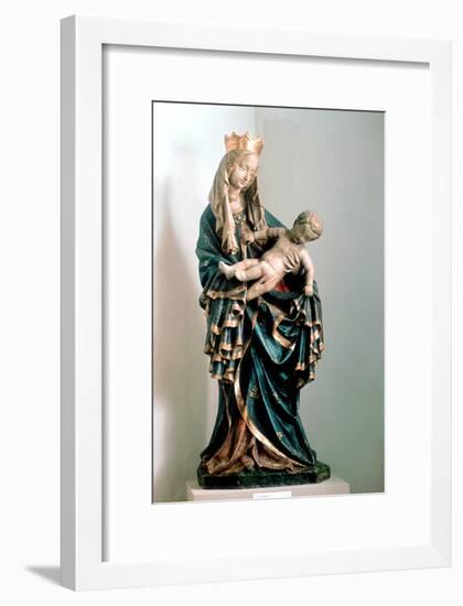 Schone Madonna, Painted Statue, from the Pfarrkirche, Bad Aussee, Austria-null-Framed Photographic Print