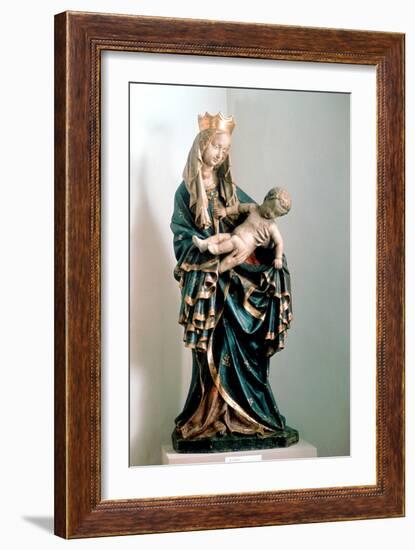 Schone Madonna, Painted Statue, from the Pfarrkirche, Bad Aussee, Austria-null-Framed Photographic Print