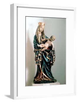 Schone Madonna, Painted Statue, from the Pfarrkirche, Bad Aussee, Austria-null-Framed Photographic Print