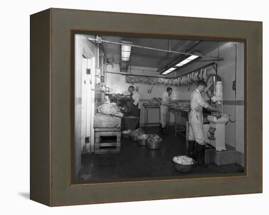 Schonhuts Butchers, Rotherham, South Yorkshire, 1955-Michael Walters-Framed Premier Image Canvas