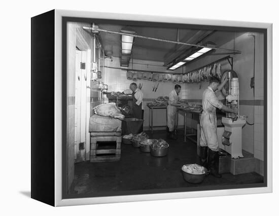 Schonhuts Butchers, Rotherham, South Yorkshire, 1955-Michael Walters-Framed Premier Image Canvas