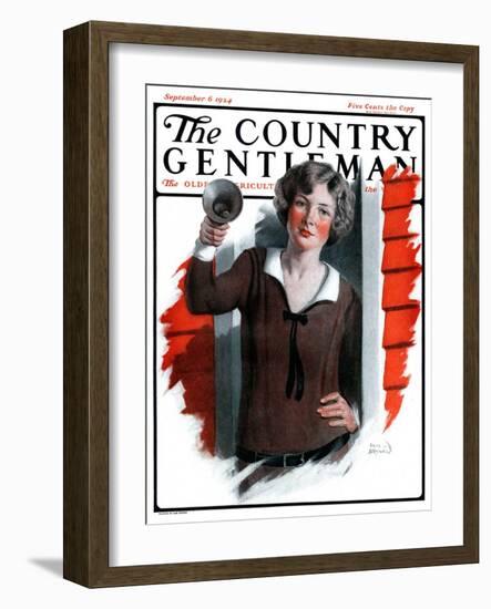 "School Bells Ring," Country Gentleman Cover, September 6, 1924-Sam Brown-Framed Giclee Print