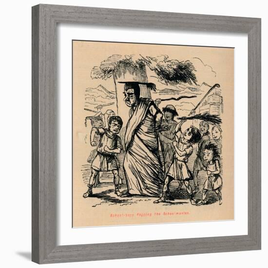 'School-boys flogging the Schoolmaster', 1852-John Leech-Framed Giclee Print