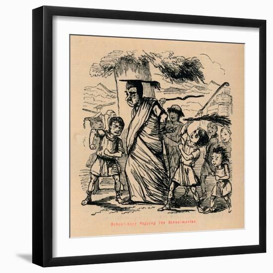 'School-boys flogging the Schoolmaster', 1852-John Leech-Framed Giclee Print