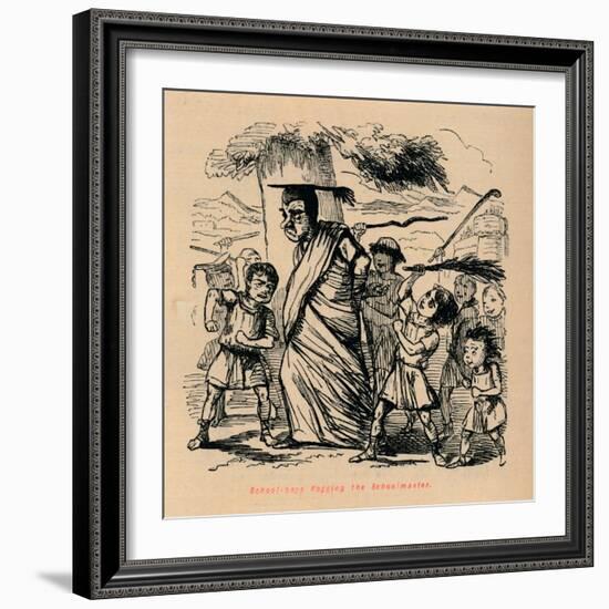 'School-boys flogging the Schoolmaster', 1852-John Leech-Framed Giclee Print