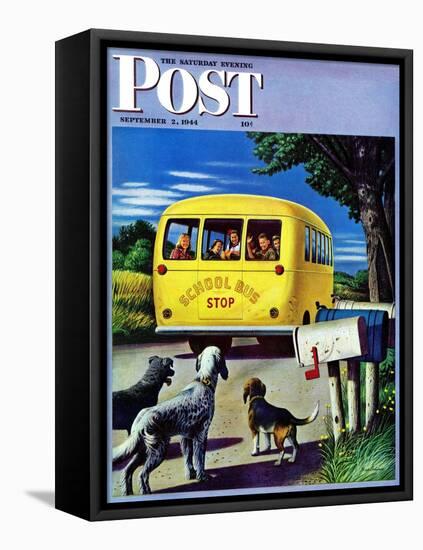 "School Bus," Saturday Evening Post Cover, September 2, 1944-Stevan Dohanos-Framed Premier Image Canvas