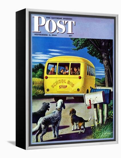 "School Bus," Saturday Evening Post Cover, September 2, 1944-Stevan Dohanos-Framed Premier Image Canvas
