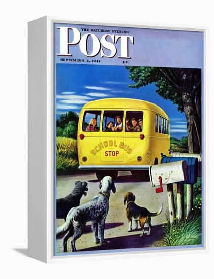 "School Bus," Saturday Evening Post Cover, September 2, 1944-Stevan Dohanos-Framed Premier Image Canvas