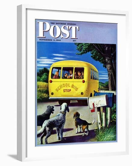 "School Bus," Saturday Evening Post Cover, September 2, 1944-Stevan Dohanos-Framed Giclee Print
