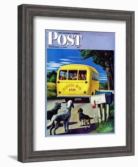 "School Bus," Saturday Evening Post Cover, September 2, 1944-Stevan Dohanos-Framed Giclee Print