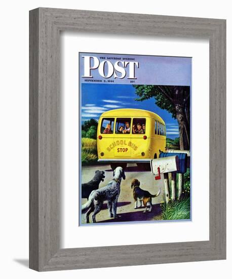 "School Bus," Saturday Evening Post Cover, September 2, 1944-Stevan Dohanos-Framed Giclee Print