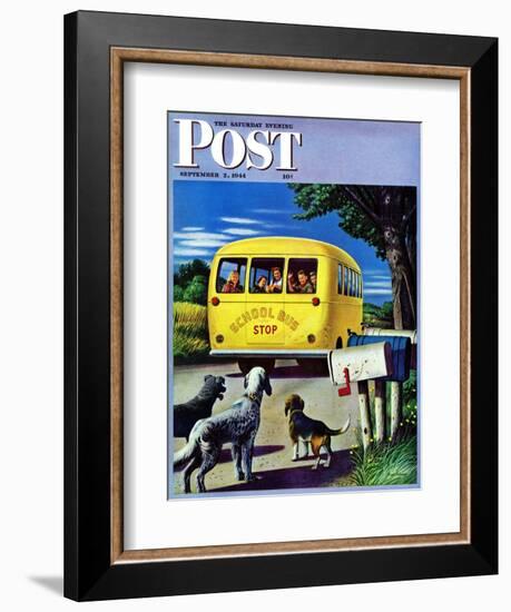 "School Bus," Saturday Evening Post Cover, September 2, 1944-Stevan Dohanos-Framed Giclee Print