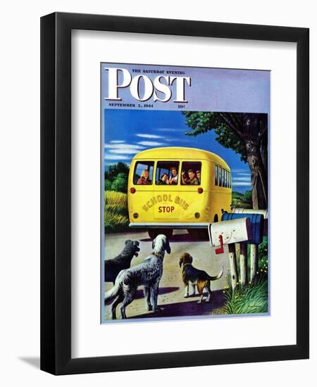 "School Bus," Saturday Evening Post Cover, September 2, 1944-Stevan Dohanos-Framed Giclee Print