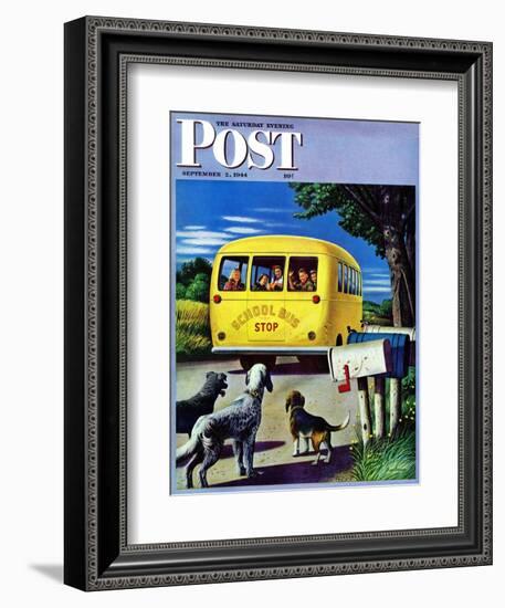 "School Bus," Saturday Evening Post Cover, September 2, 1944-Stevan Dohanos-Framed Giclee Print