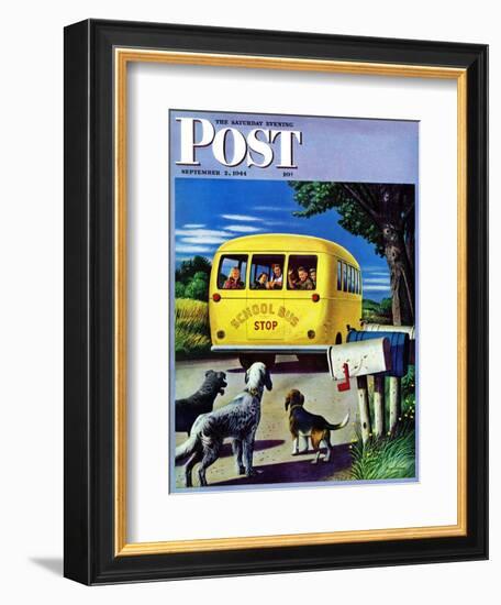 "School Bus," Saturday Evening Post Cover, September 2, 1944-Stevan Dohanos-Framed Giclee Print