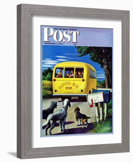 "School Bus," Saturday Evening Post Cover, September 2, 1944-Stevan Dohanos-Framed Giclee Print