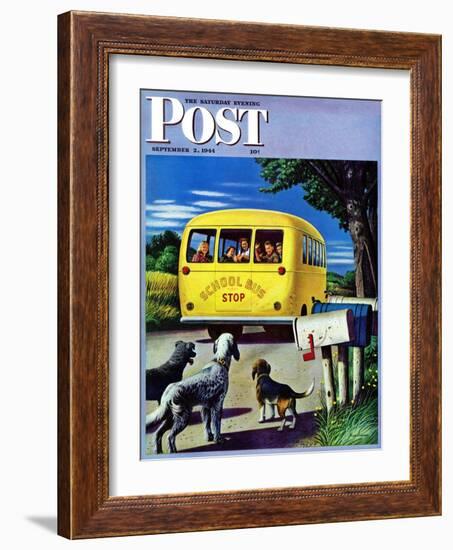 "School Bus," Saturday Evening Post Cover, September 2, 1944-Stevan Dohanos-Framed Giclee Print