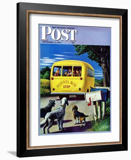 "School Bus," Saturday Evening Post Cover, September 2, 1944-Stevan Dohanos-Framed Giclee Print