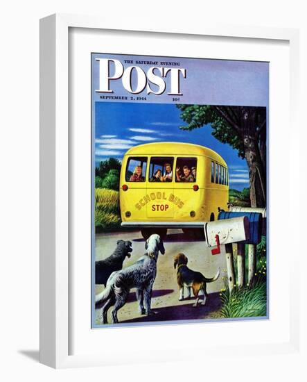 "School Bus," Saturday Evening Post Cover, September 2, 1944-Stevan Dohanos-Framed Giclee Print