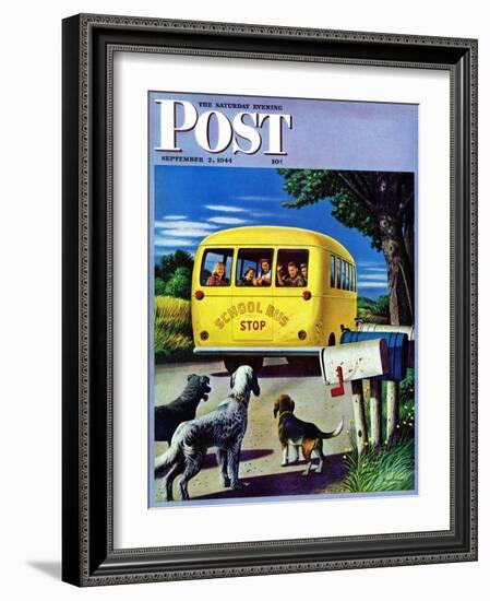 "School Bus," Saturday Evening Post Cover, September 2, 1944-Stevan Dohanos-Framed Giclee Print