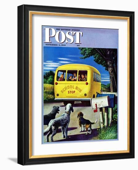 "School Bus," Saturday Evening Post Cover, September 2, 1944-Stevan Dohanos-Framed Giclee Print