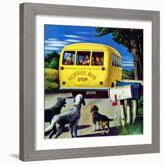 "School Bus," September 2, 1944-Stevan Dohanos-Framed Premium Giclee Print