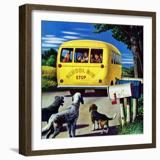 "School Bus," September 2, 1944-Stevan Dohanos-Framed Premium Giclee Print