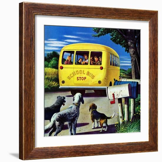 "School Bus," September 2, 1944-Stevan Dohanos-Framed Premium Giclee Print