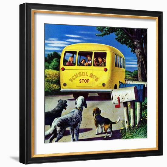 "School Bus," September 2, 1944-Stevan Dohanos-Framed Premium Giclee Print