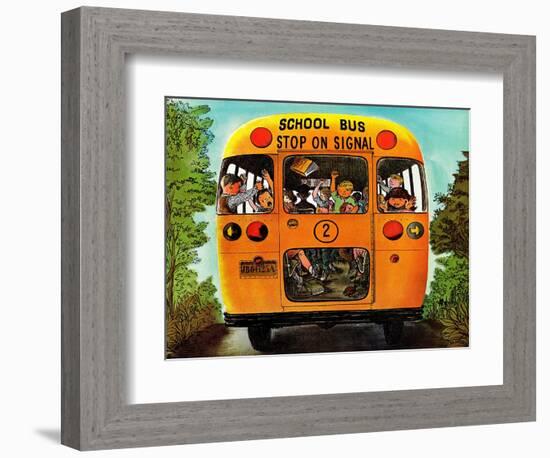 "School Bus," September 22, 1962-Erik Blegvard-Framed Giclee Print