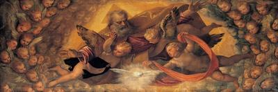 God the Father Surrounded by Angels-school Caliari Paolo-Giclee Print