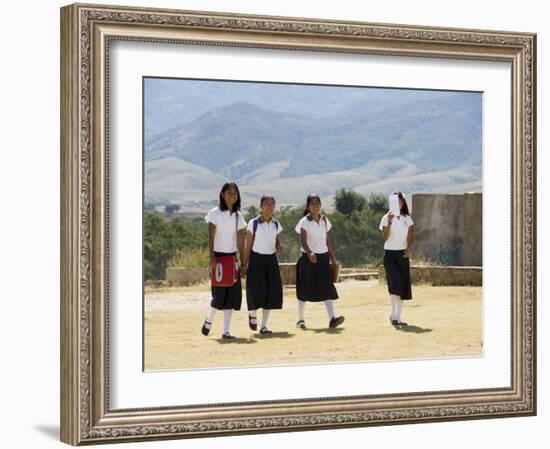 School Children, Cuilapan, Oaxaca, Mexico, North America-R H Productions-Framed Photographic Print