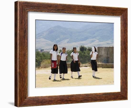 School Children, Cuilapan, Oaxaca, Mexico, North America-R H Productions-Framed Photographic Print