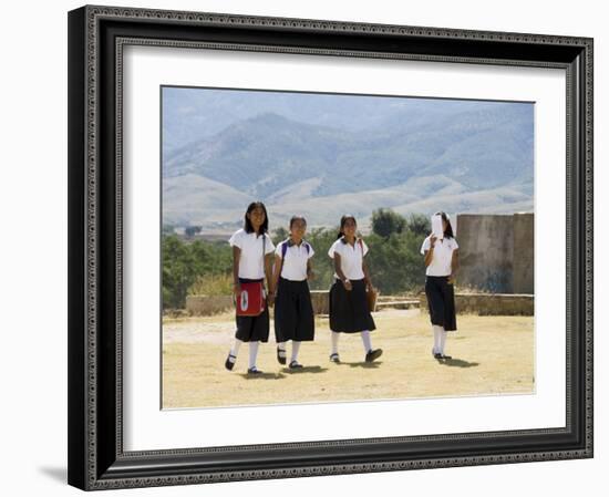 School Children, Cuilapan, Oaxaca, Mexico, North America-R H Productions-Framed Photographic Print