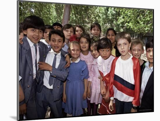 School Children from Various Ethnic Backgrounds, Samarkand, Uzbekistan, Central Asia-Gavin Hellier-Mounted Photographic Print