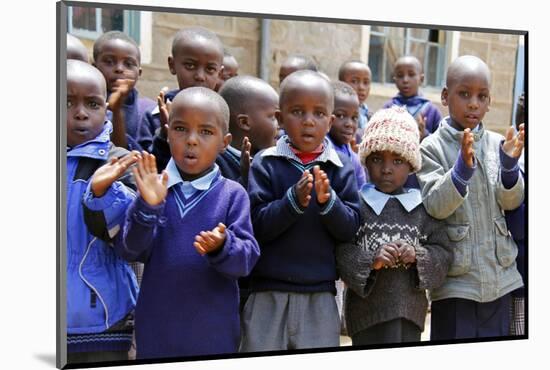 School Children of the Nanyuki Children's Home, Nanyuki, Kenya, Africa-Kymri Wilt-Mounted Photographic Print