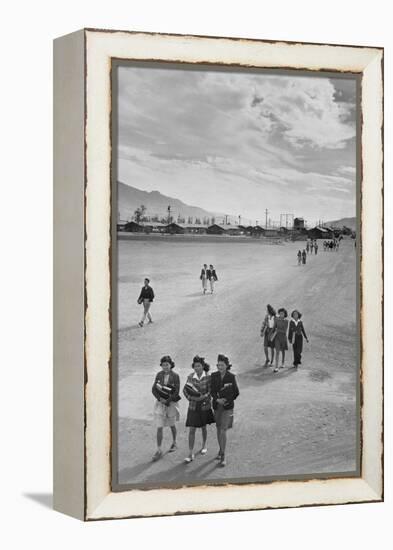 School Children-Ansel Adams-Framed Stretched Canvas